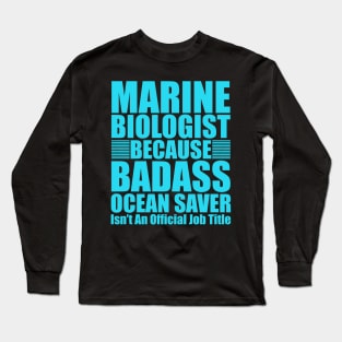 Marine Biologist Biology Ocean Fathers Day Gift Funny Retro Vintage Long Sleeve T-Shirt